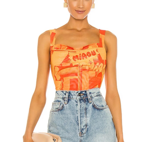 MIAOU Imogene Corset in Stone Orange - Picture 1 of 10